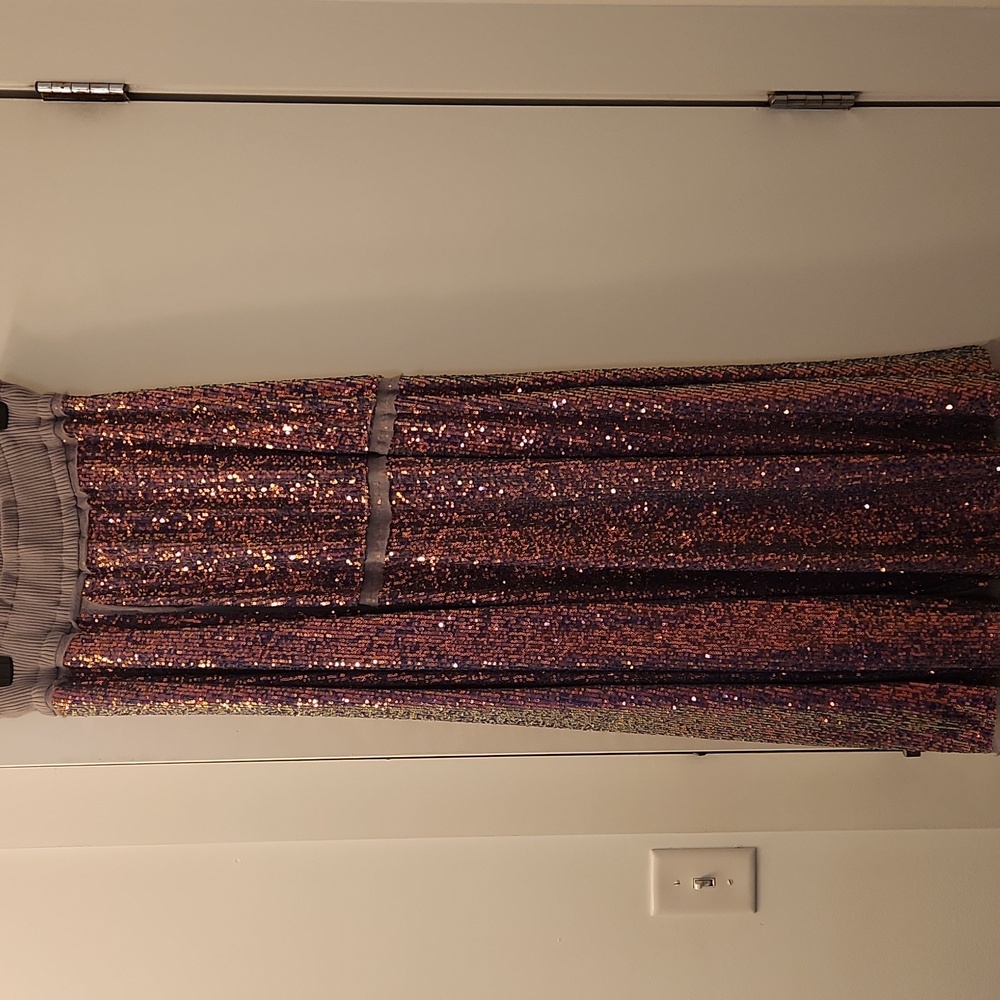 Free People Sequin Maxi Skirt XS NWT - Picture 2 of 5